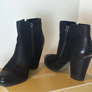 Michael Kors Sleek Black Ankle Booties